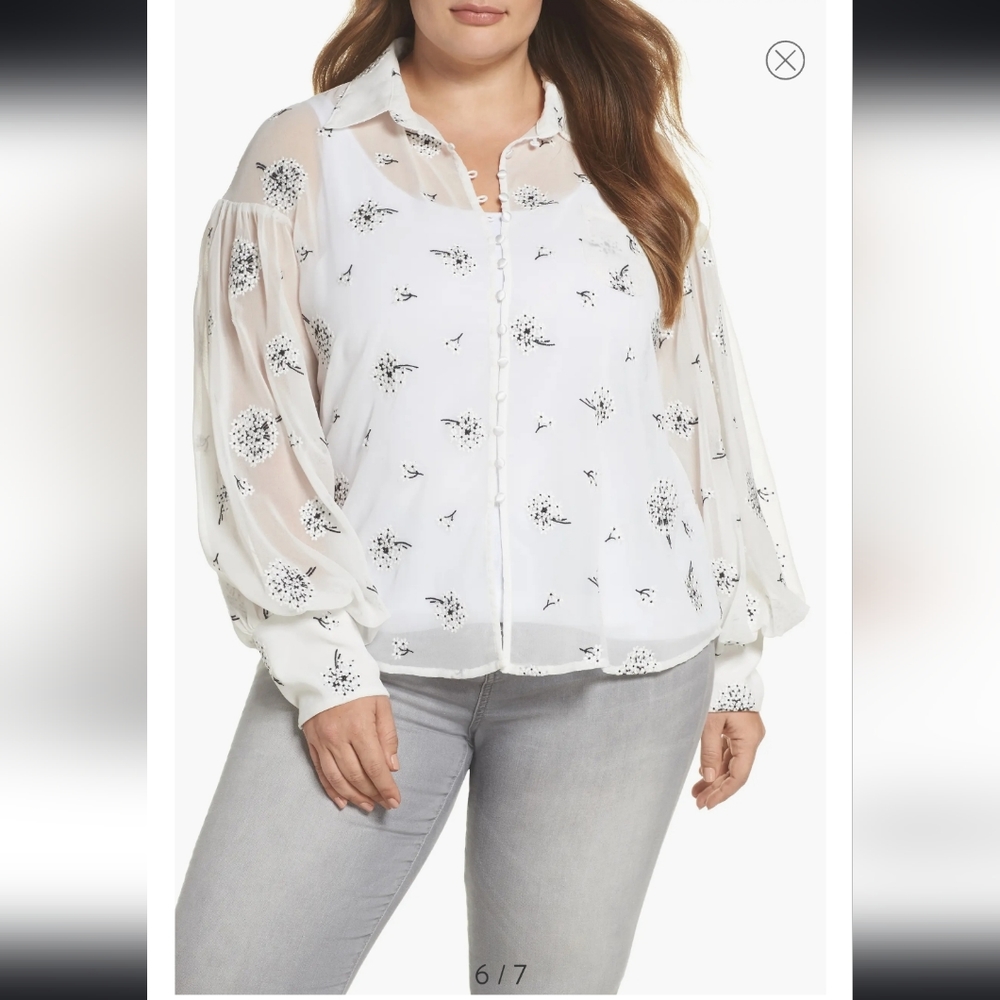 Elvi Floral Embroidered Shirt